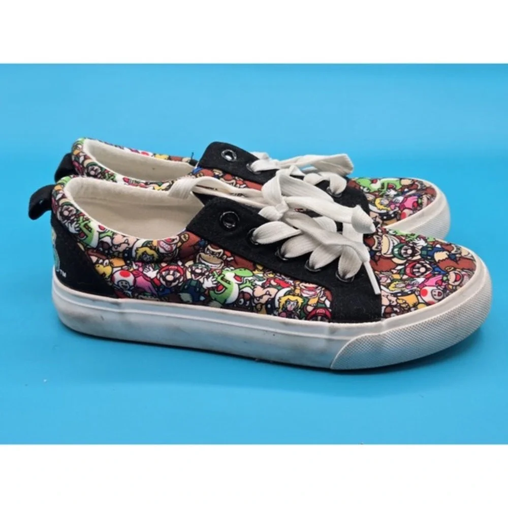 Super Mario Bro Shoes‎ Kids Size 3 Ground Up Low Top Laced